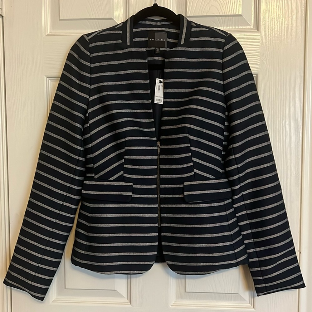 The Limited XS Tall Navy and Silver Blazer - NWT